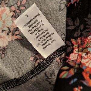 Lularoe Large Irma Black and floral